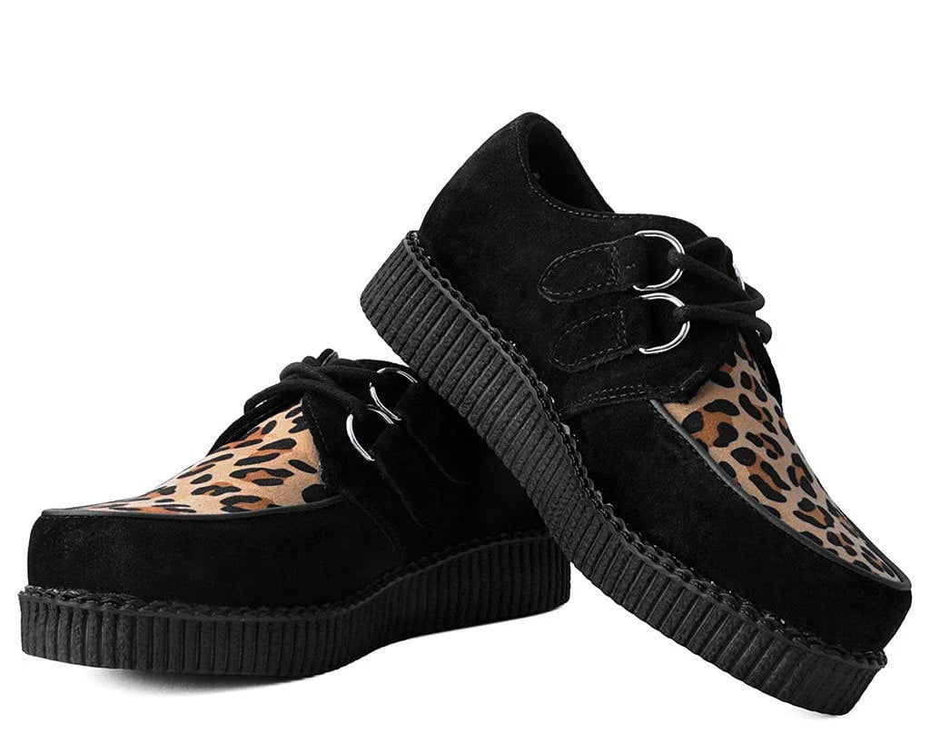 TUK Black & Leopard Viva Low Creeper