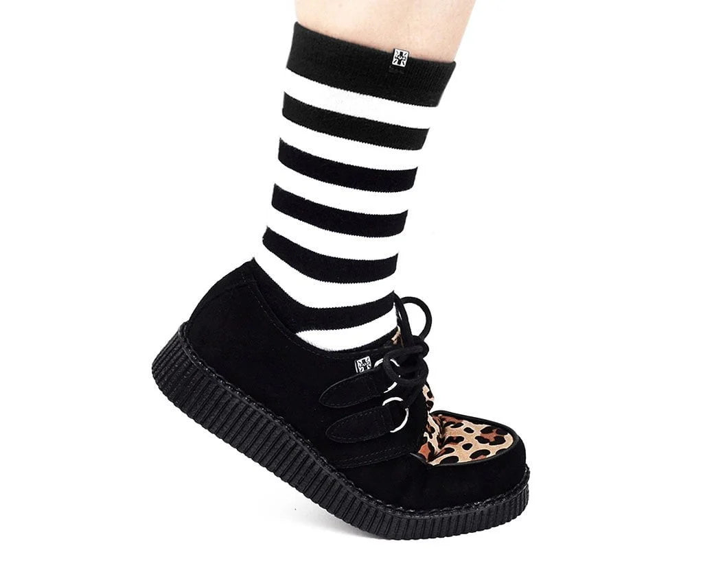 TUK Black & Leopard Viva Low Creeper