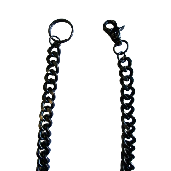 Dark Chrome Medium Link Wallet Chain 30