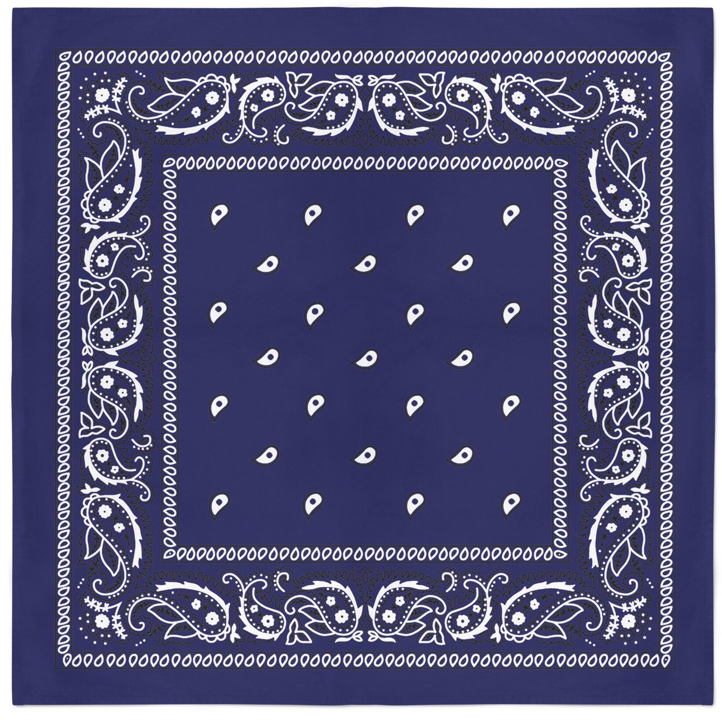 Navy Paisley Cotton Bandana