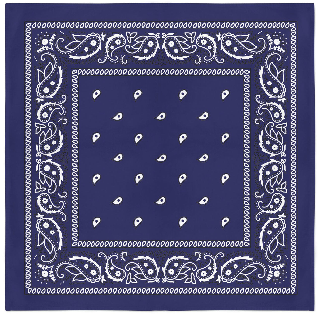 Navy Paisley Cotton Bandana