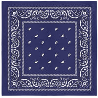 Thumbnail for Navy Paisley Cotton Bandana