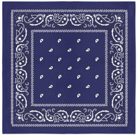 Thumbnail for Navy Paisley Cotton Bandana