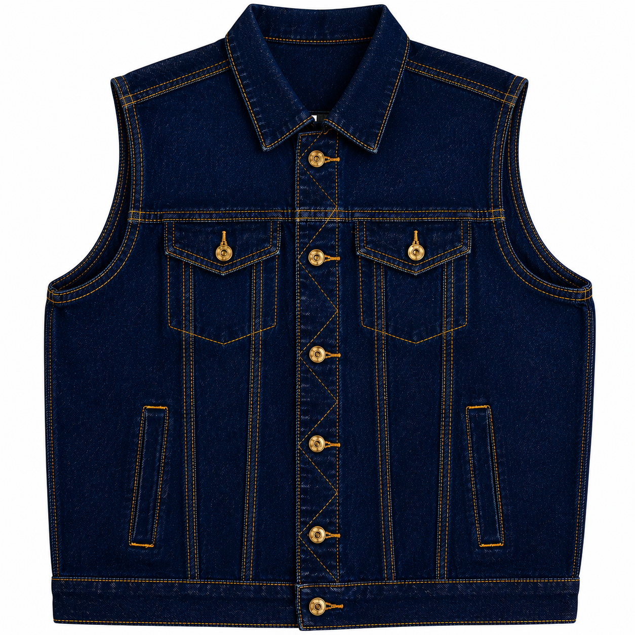 Dark Blue Denim Vest
