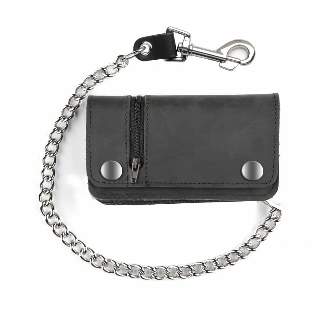 Side Zipper Leather Wallet