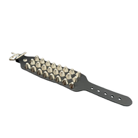 Thumbnail for 3 Row Conehead Studded Leather Wristband