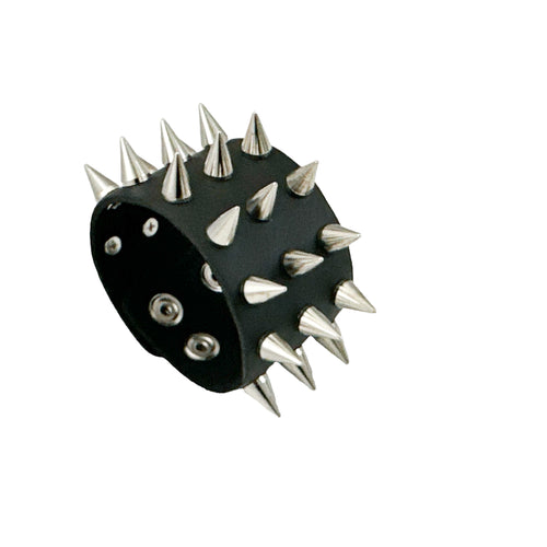 3 Row Cone Spiked Wristband
