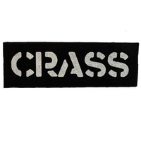 Thumbnail for Crass Logo Black Cloth Patch