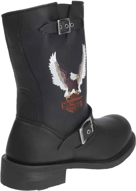 Harley Davidson Jerry  Black Leather Engineer Boots .D93309