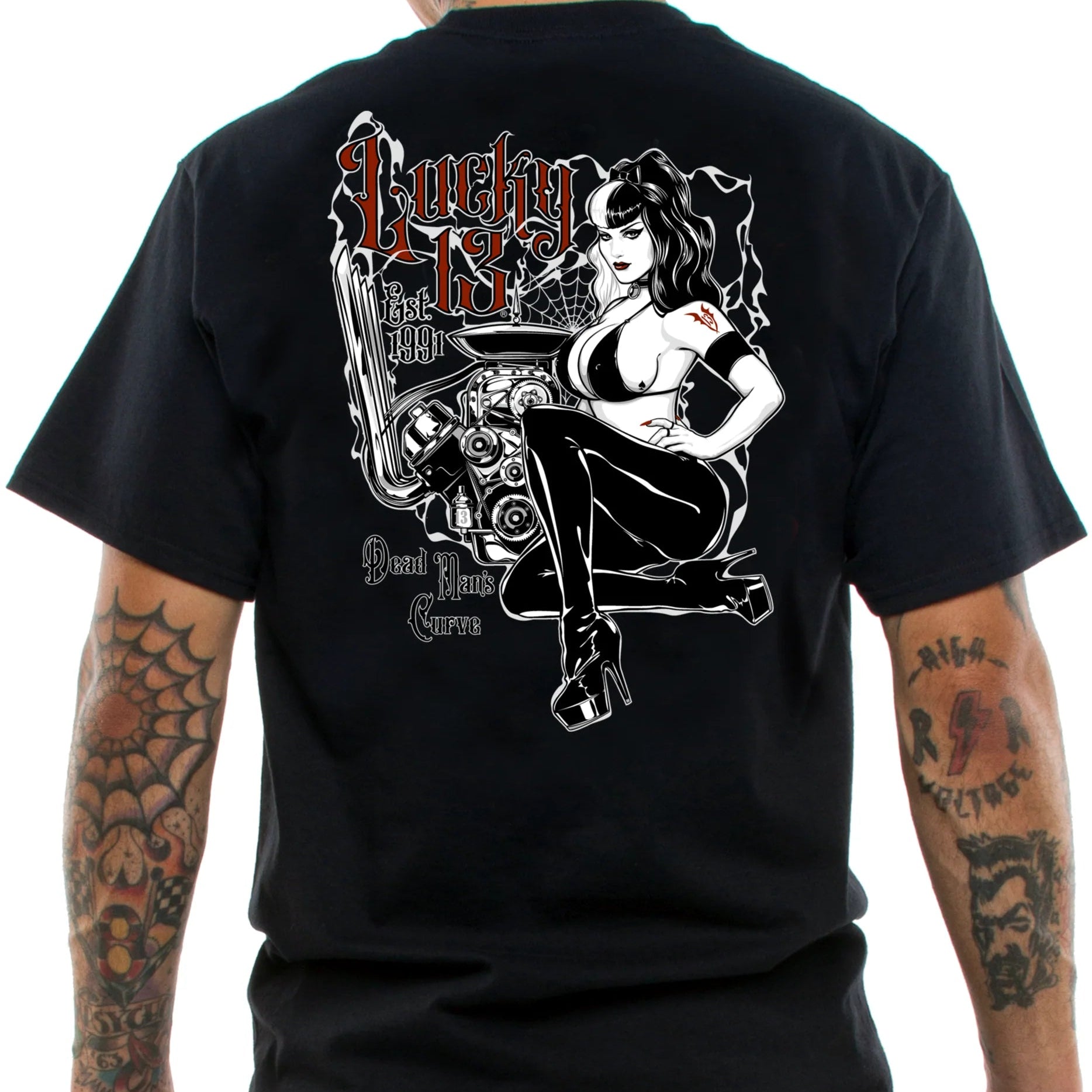 Lucky 13 Dead Man's Curve T-Shirt