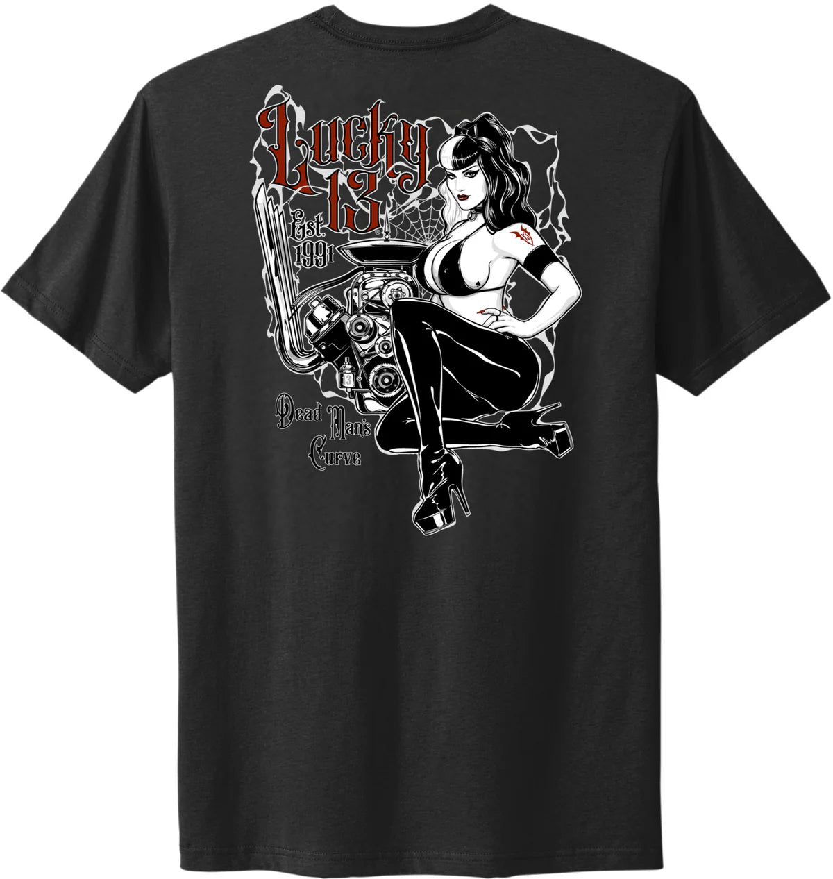 Lucky 13 Dead Man's Curve T-Shirt