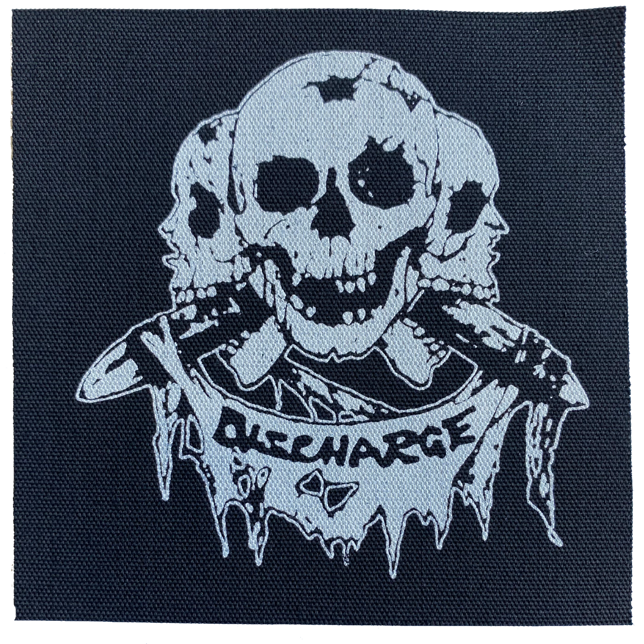 Discharge Skulls Cloth Patch