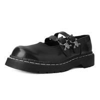 Thumbnail for TUK Black 2-Skull Buckle Mary Jane T2307