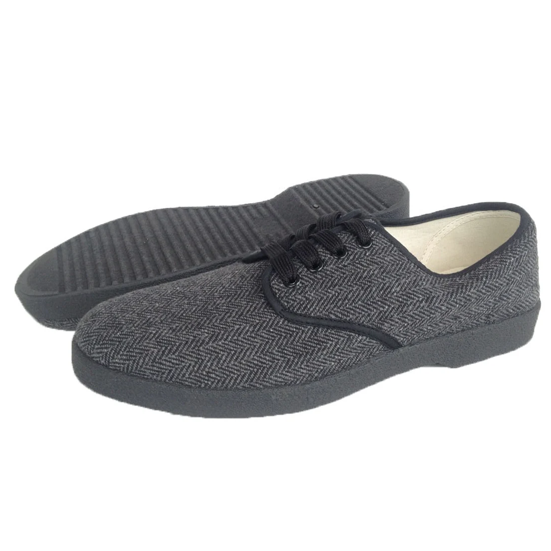 Zig Zag Wino Shoes Herringbone Black Sole 7210