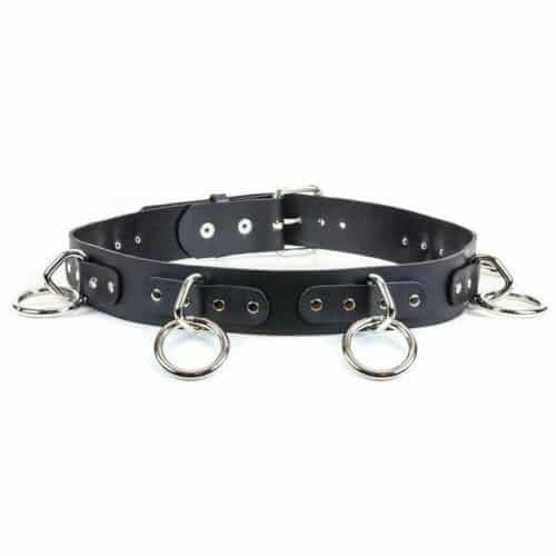 Bondage Leather Ring Black Belt
