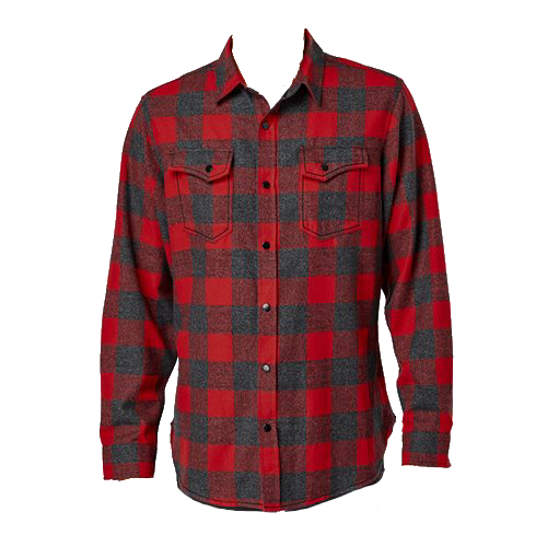 Red and Charcoal Plaid Flannel