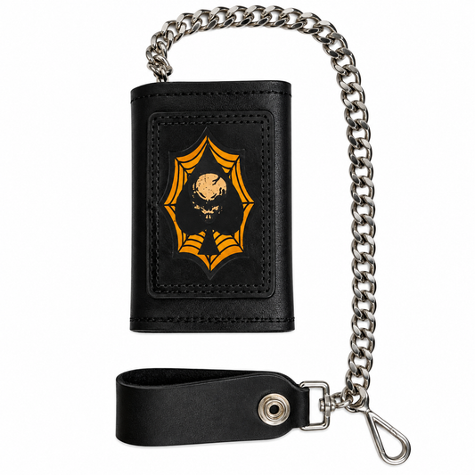 Ace of Spades Tri-Fold Wallet w/ Chain