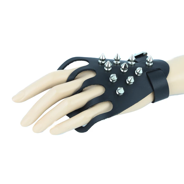 Bondage Leather Spike Studded Wristband