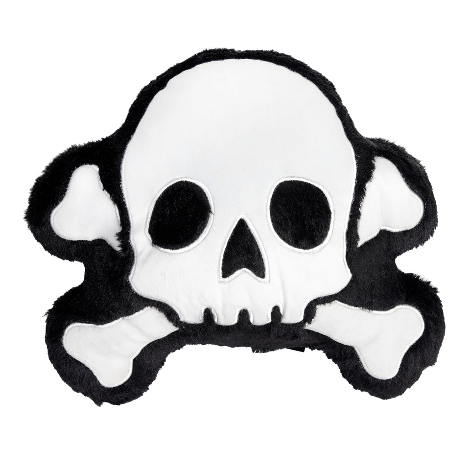 Furry Skull n Bones Pillow