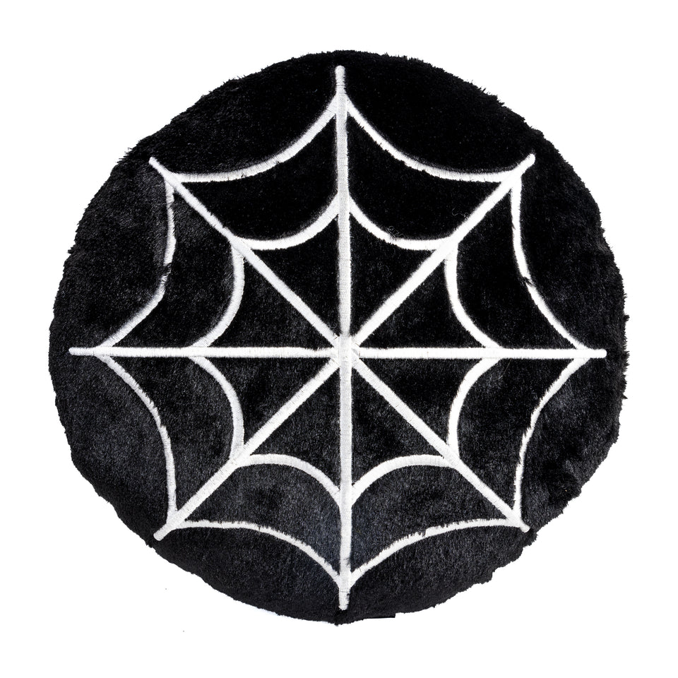 Furry Spiderweb Pillow By Sourpuss Clothing