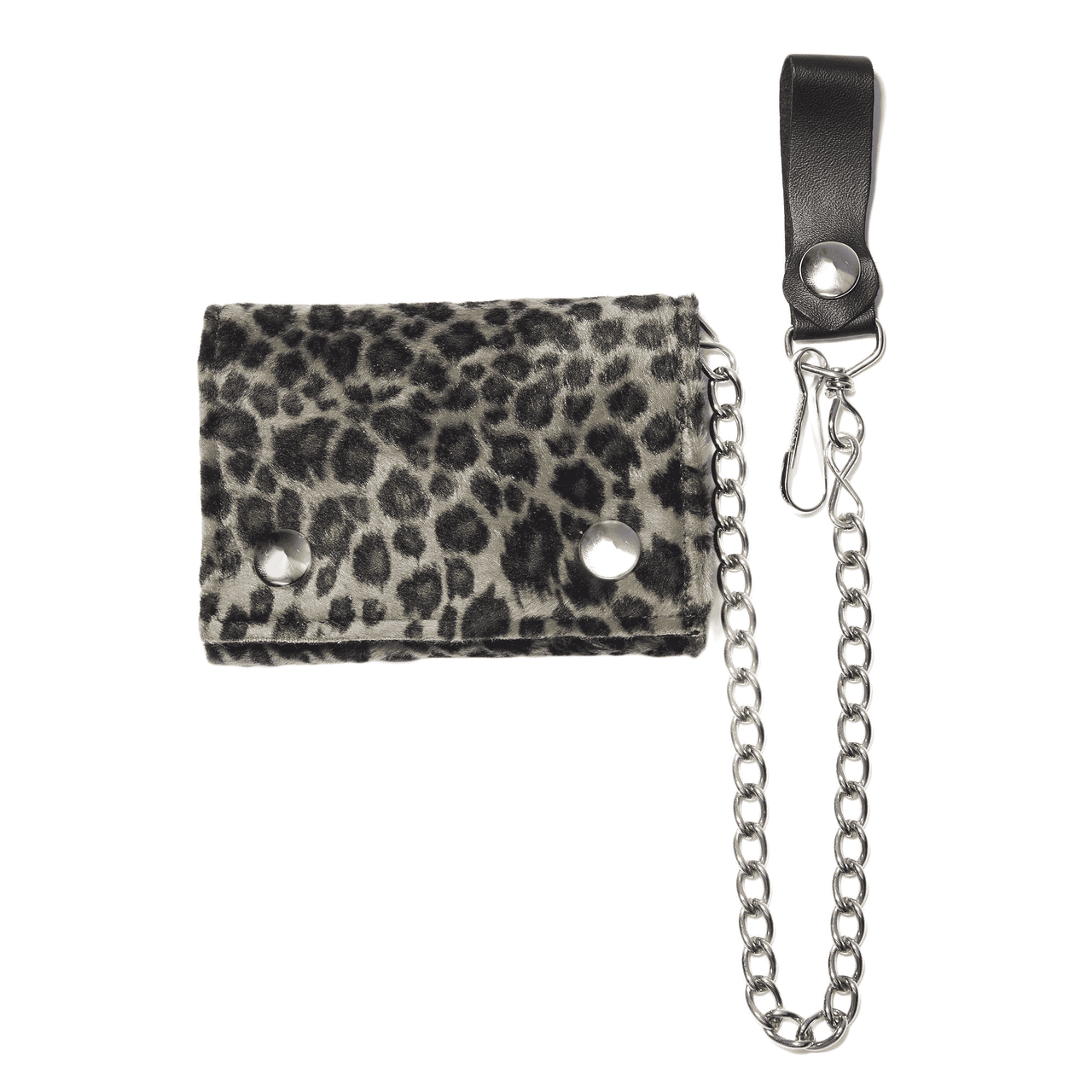 Fuzzy Leopard Tri-Fold Wallet