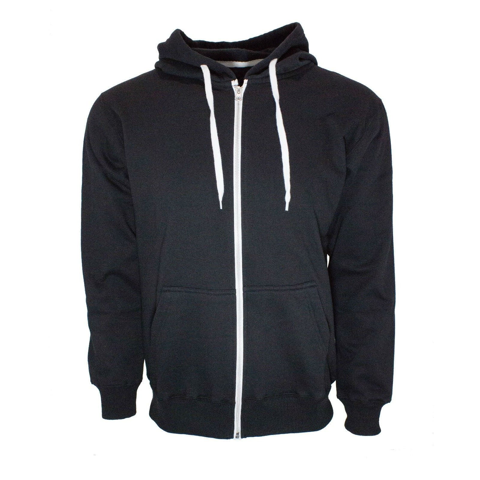 Black French Terry Zip Hoodie