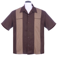 Thumbnail for Houndstooth Panel Bowling Shirt by Steady Clothing