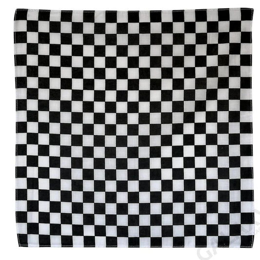 Black & White Checkered Bandana