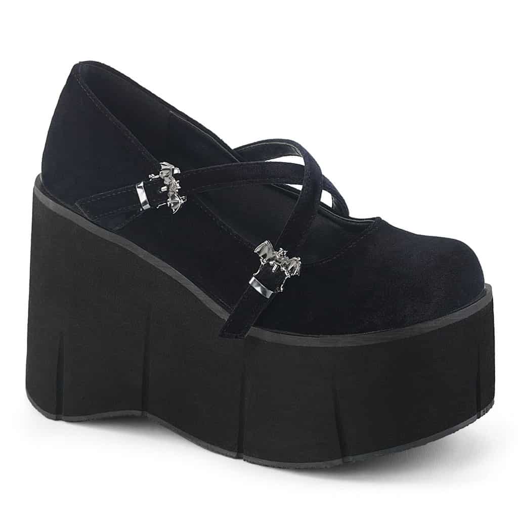 Demonia Velvet Platform Mary Jane Kera-10