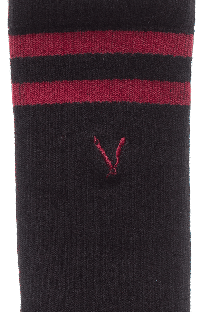 Straight Razor Embroidered Socks