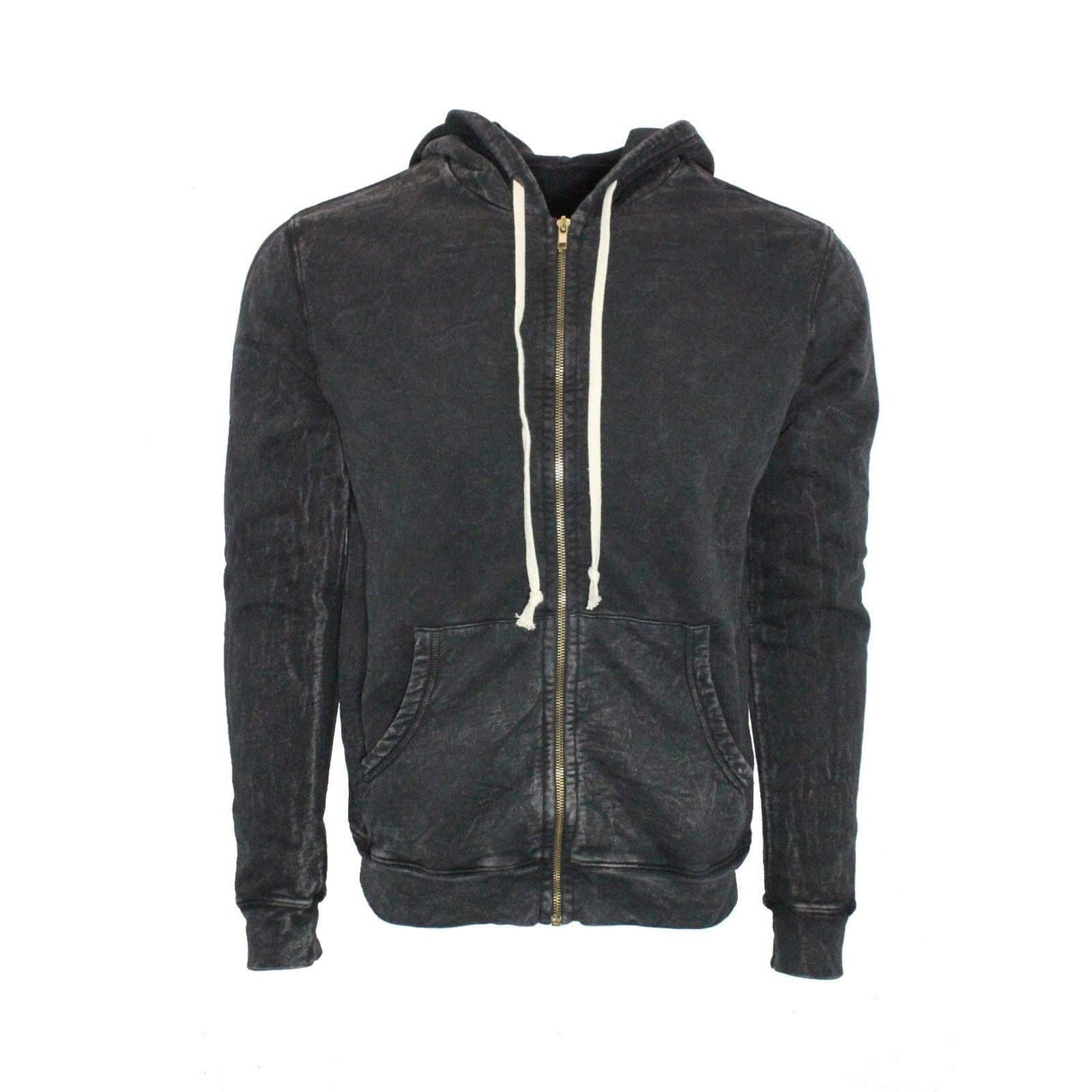 Black Organic Cotton Zip Hoodie