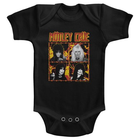 Motley Crue Fire and Wire Onesie
