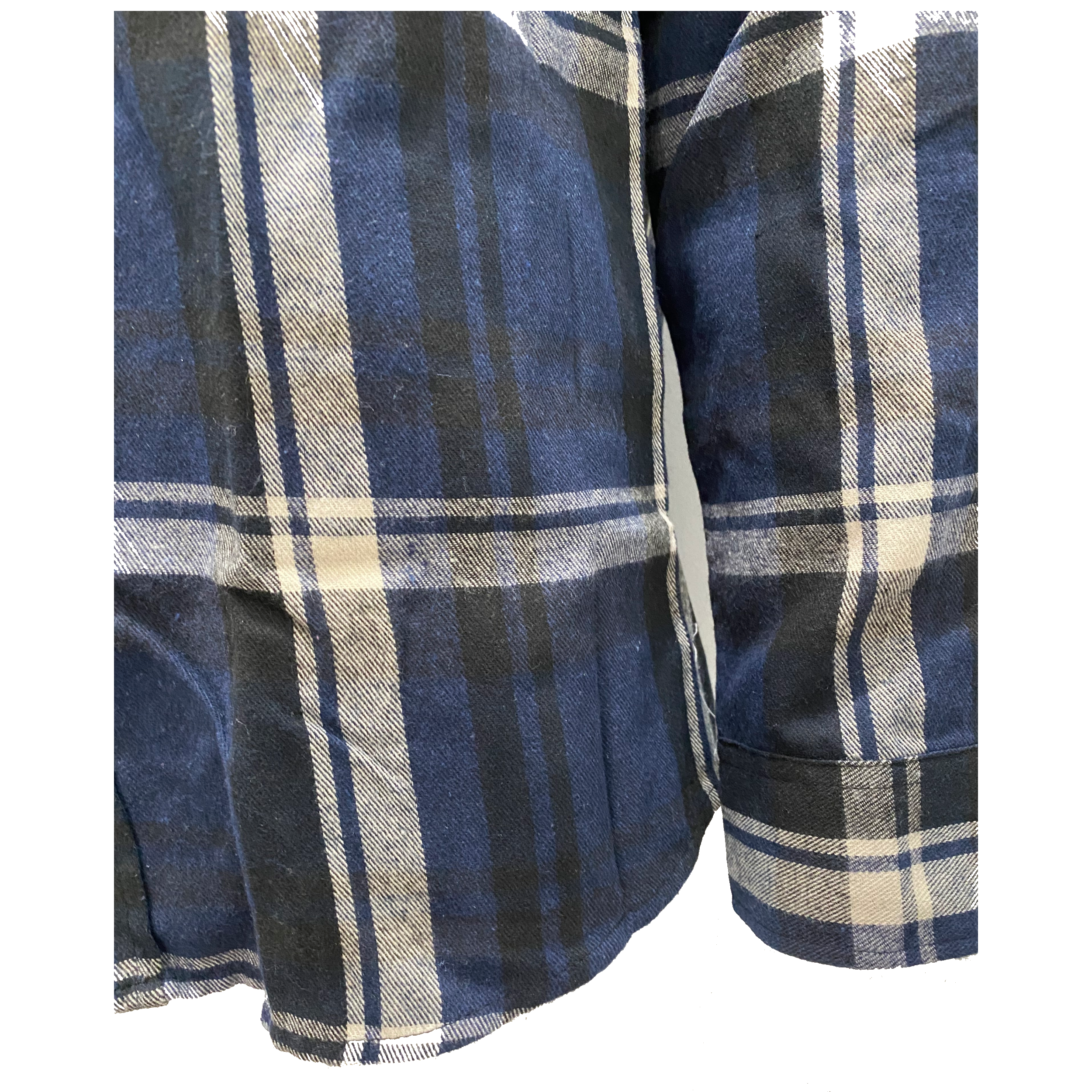Navy Black Gray Plaid Flannel