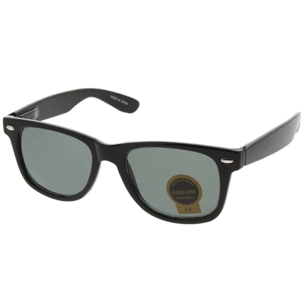 Plain Black Sunglasses Wayfarer Style