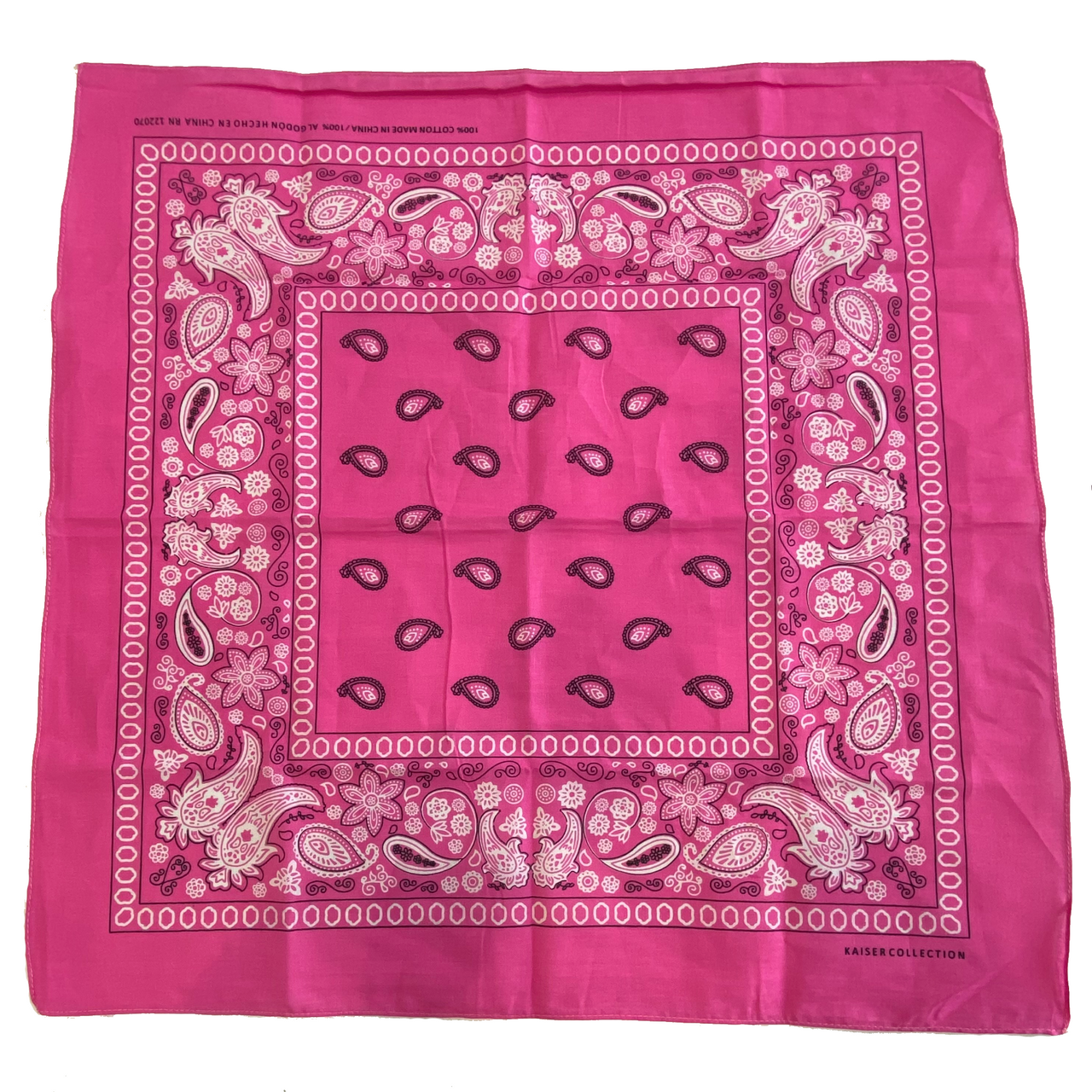 Pink Paisley Cotton Bandana