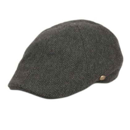 Tweed Herringbone Ivy Wool Cap