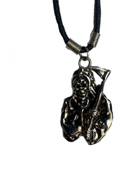 Thumbnail for Silver Grim Reaper with Scythe Necklace