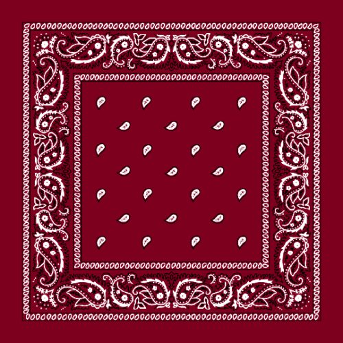 Burgundy Paisley Cotton Bandana