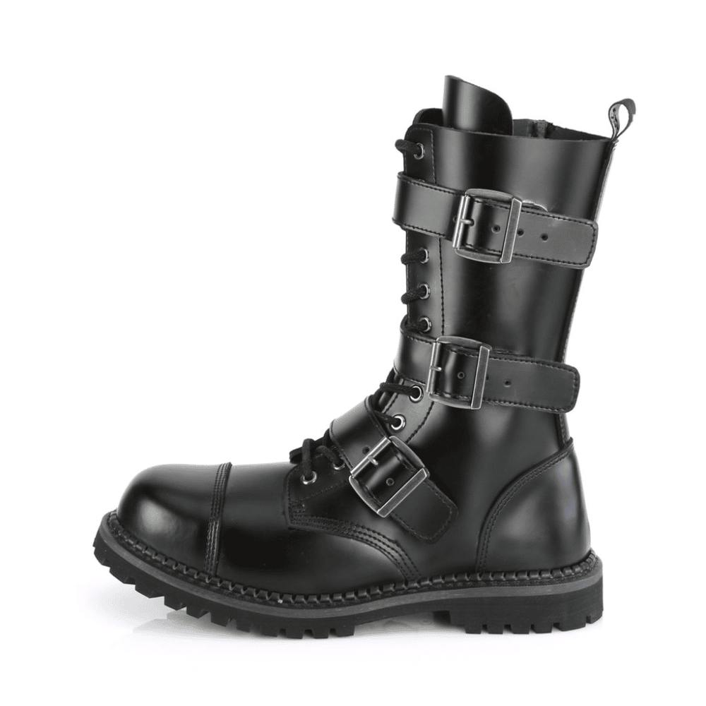 Demonia Steel Toe Combat Boot Riot-12