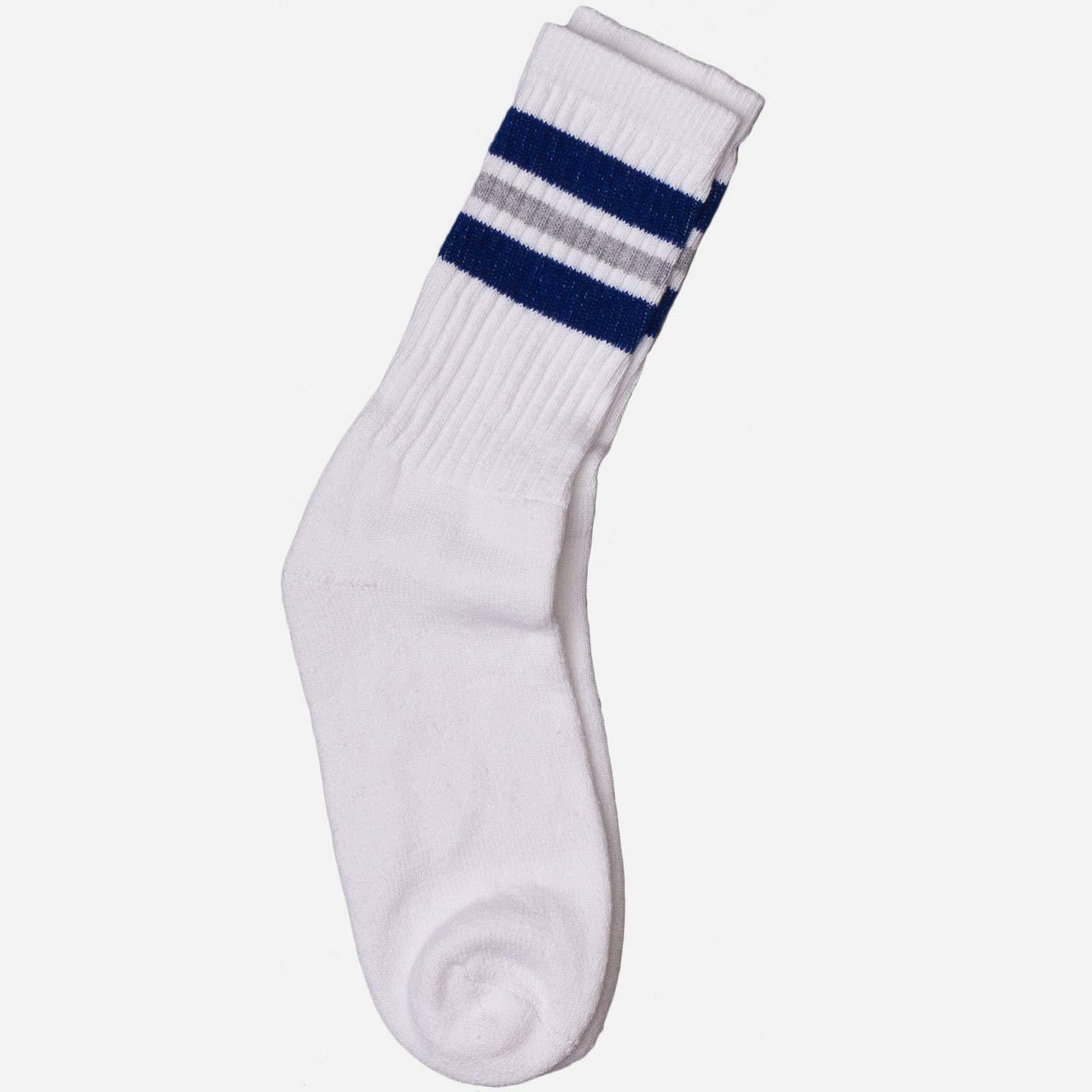 Striped White Tube Socks