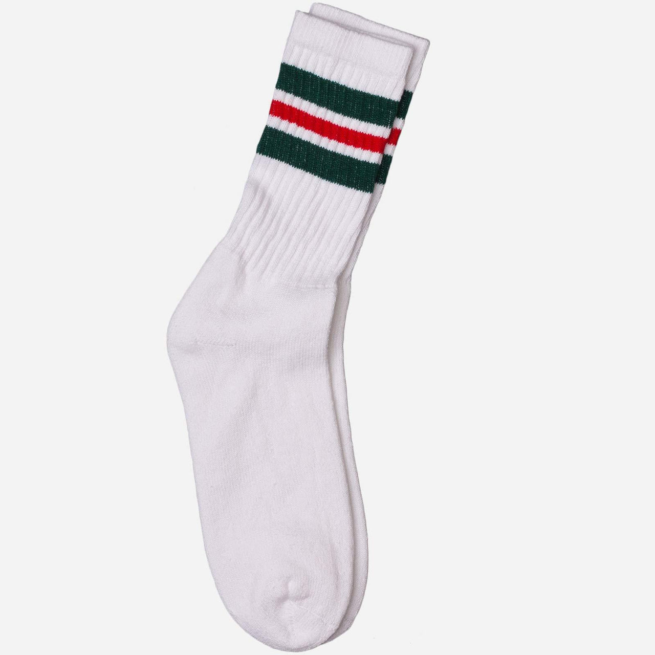 Striped White Tube Socks