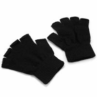 Thumbnail for Black Knitted Fingerless Gloves