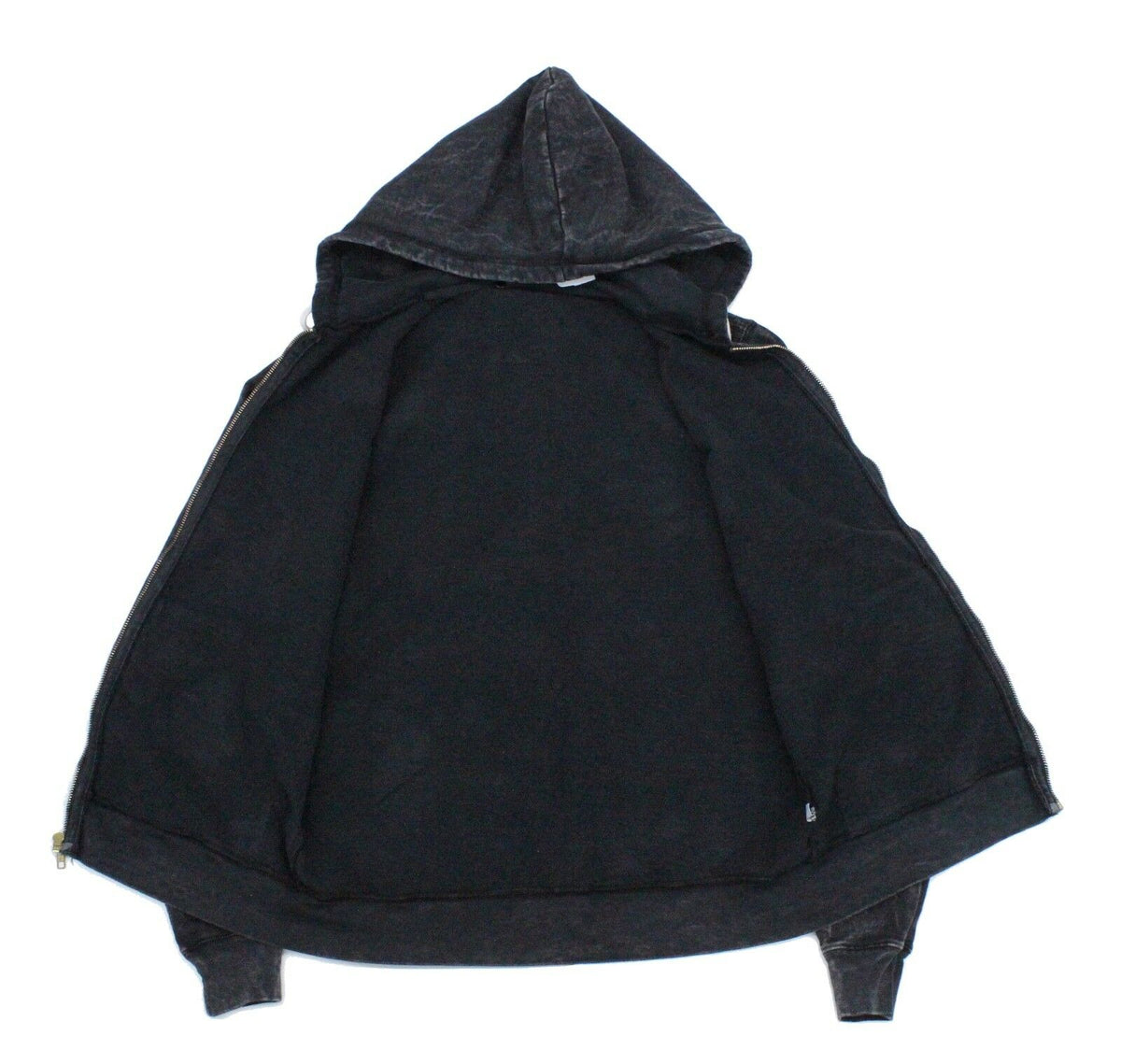 Black Organic Cotton Zip Hoodie