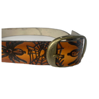 Thumbnail for Spiderweb Embossed Leather Belt