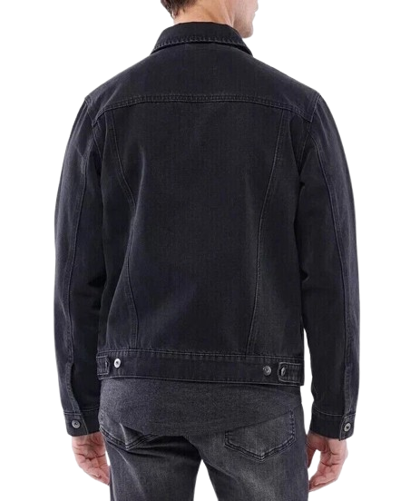 Black Mens Casual Denim Jacket