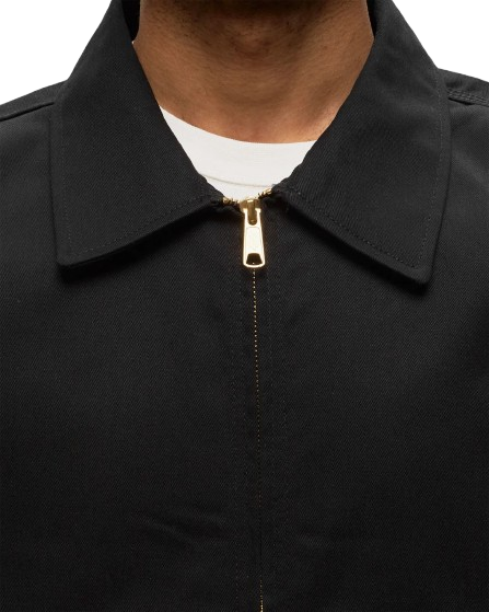 Men's Twill Quilted Workwear Black Jacket