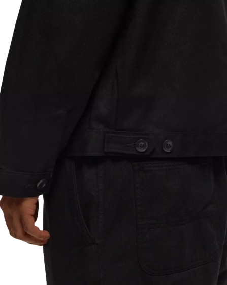 Men's Twill Quilted Workwear Black Jacket