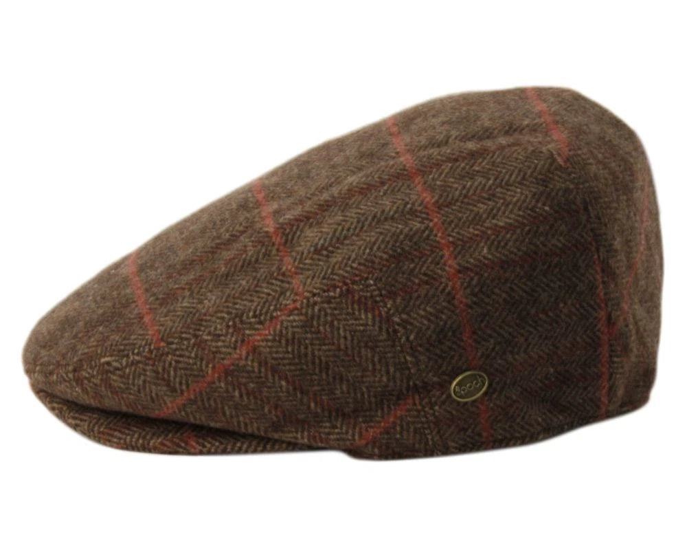 Mens Brown Wool Newsboy Cap