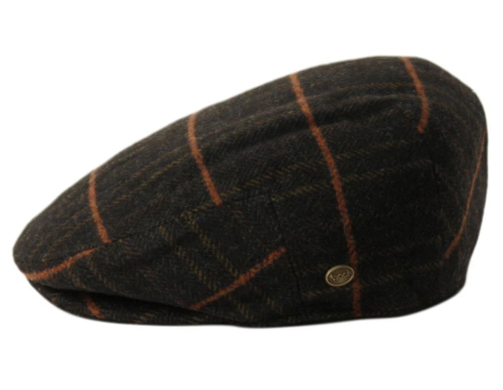 Mens Dark Olive Wool Newsboy Cap