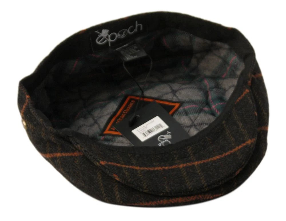 Mens Dark Olive Wool Newsboy Cap